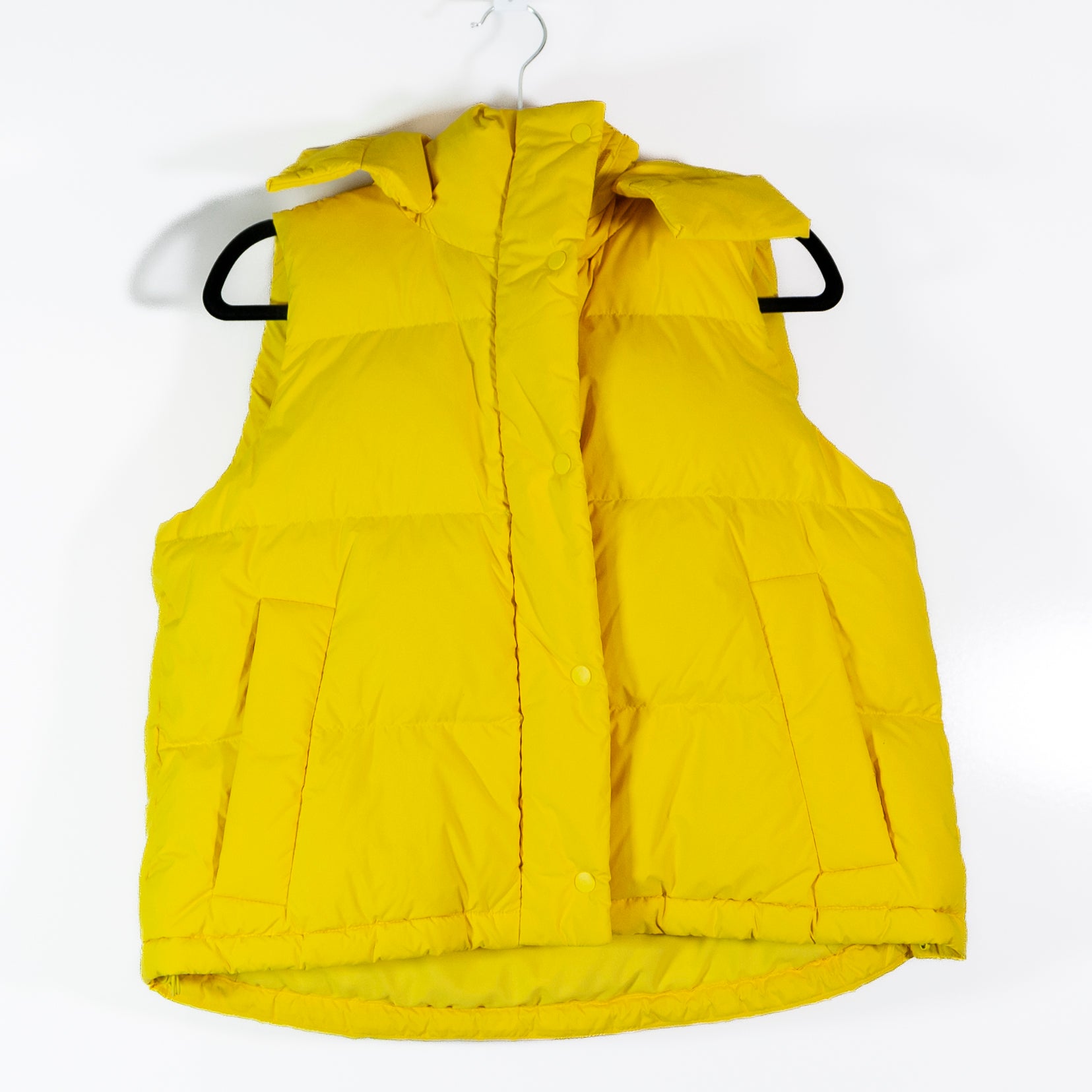 Lululemon Wunder Puff Cropped Goose Down Feather Quilt Vest Jacket Sonic Yellow