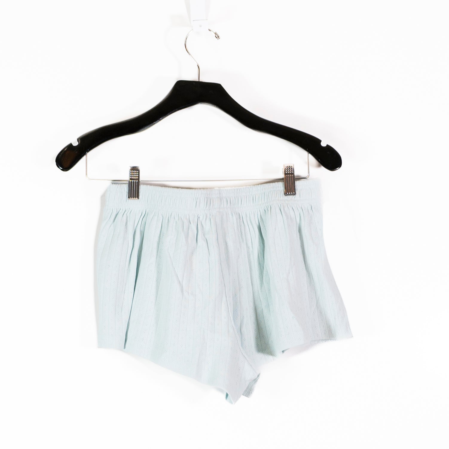 NEW Parke Pointelle Cotton Knit Stretch Pull On Lounge Pajama Mini Boxer Shorts