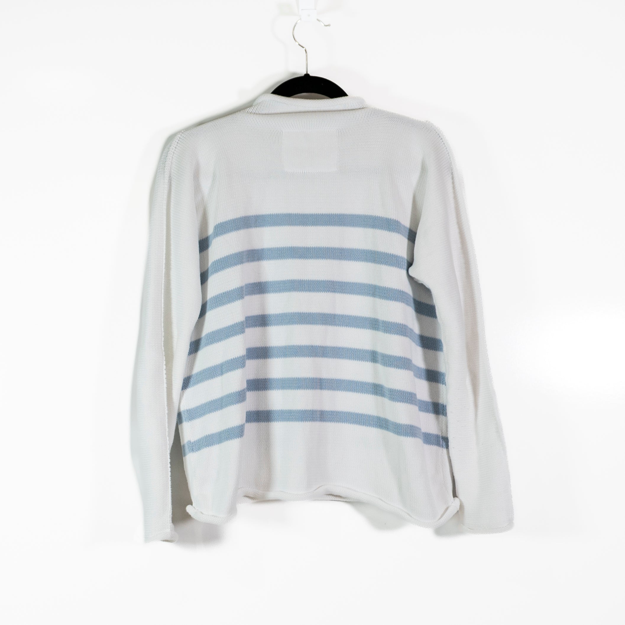 Frank And Eileen Women's Monterey Cotton Knit Rolled Funnel Neck Sweater Ice XS