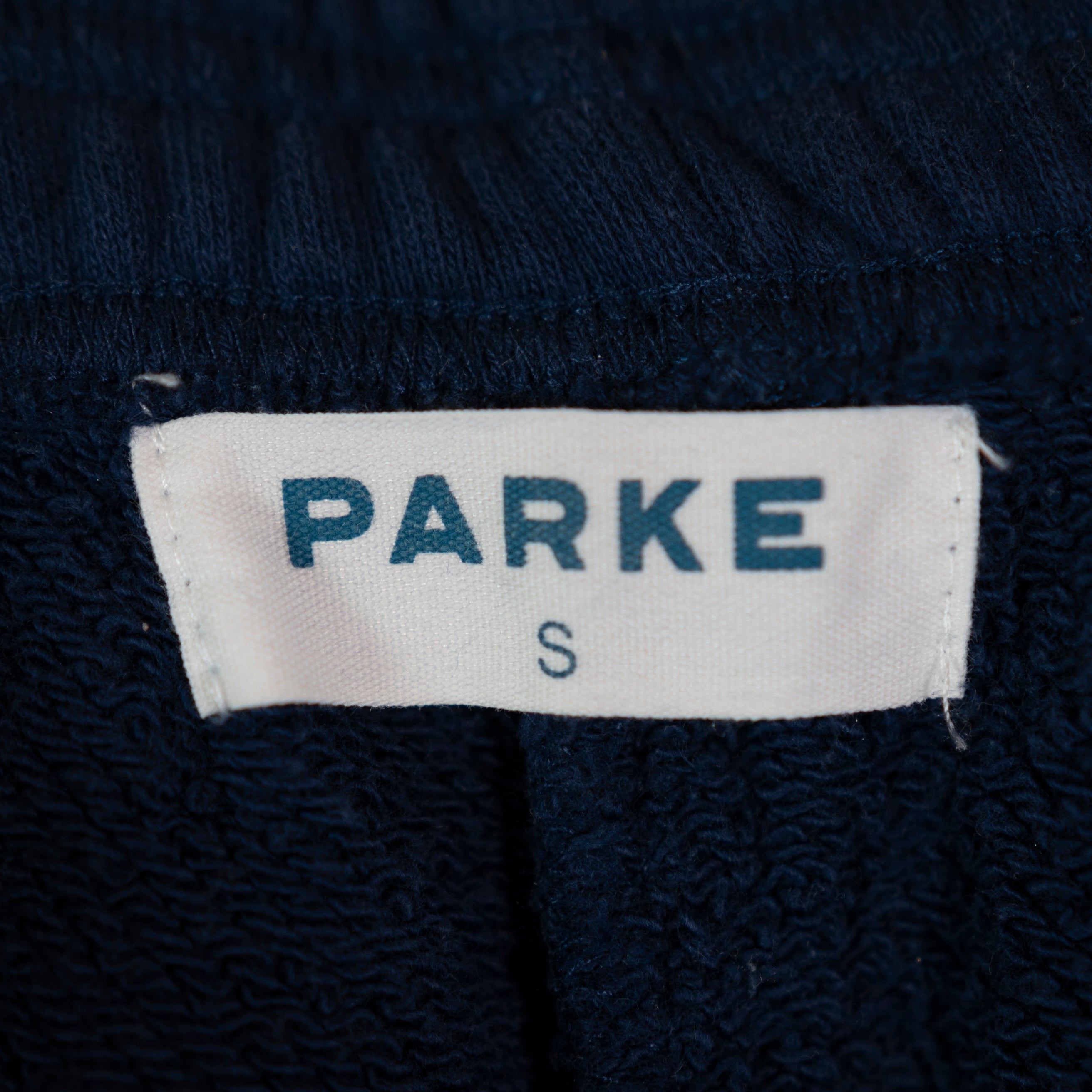 NEW Parke Women's Boxer Mid Rise Pull On Cotton Straight Leg Sweat Pants Denim S