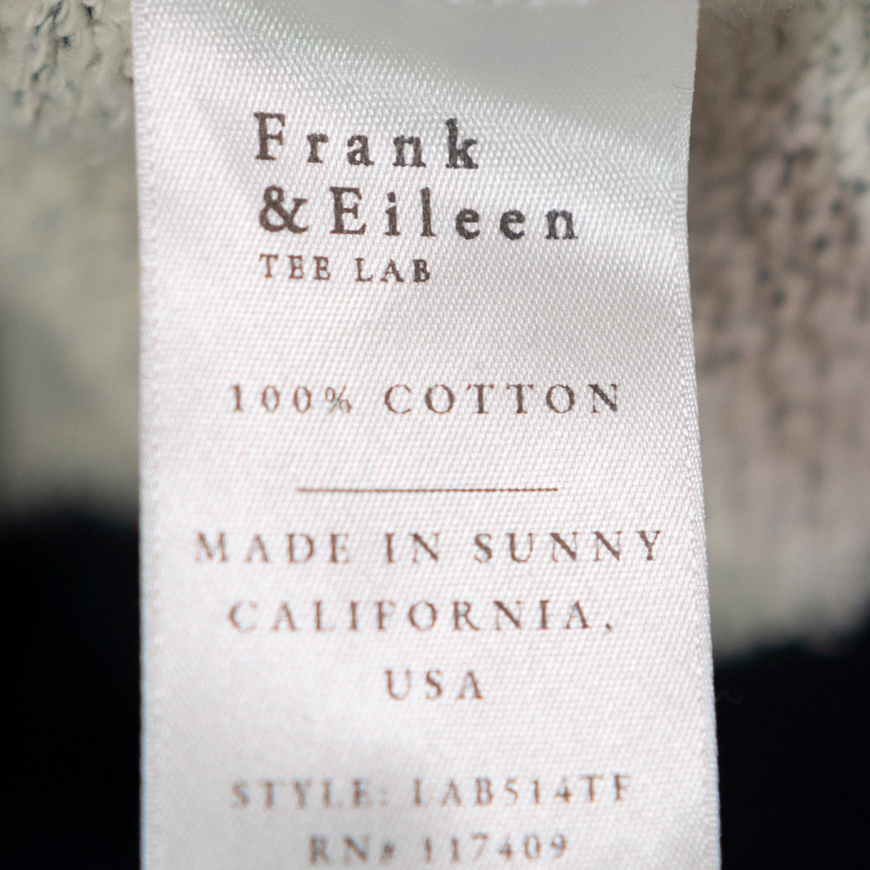 Frank & Eileen The Lab Cotton Crew Neck Pullover Sweatshirt Sweater Black Stripe