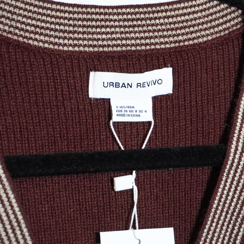 NEW Urban Revivo Wool Blend Knit Stretch Sleeveless Button Front Sweater Vest 4