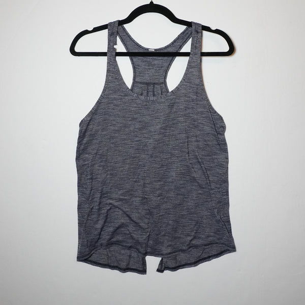 Lululemon Women's Salute The Sun Tie Knot Back Athletic Tank Top Heathered Black