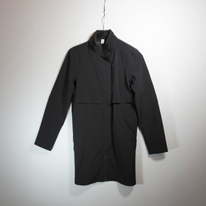Lululemon Women's City Stroll Water Resistant Full Zip Coat Jacket Solid Black 2