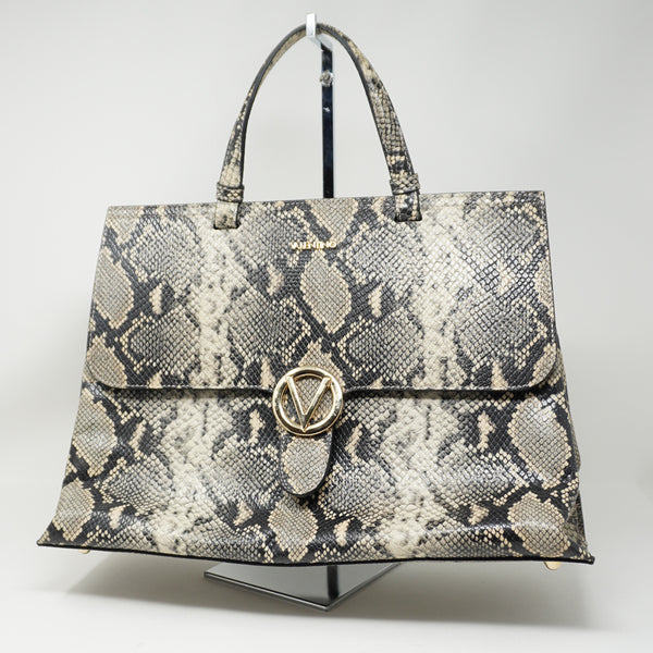 Valentino By Mario Valentino Olimpia Natural Snake Python Print Satchel Purse