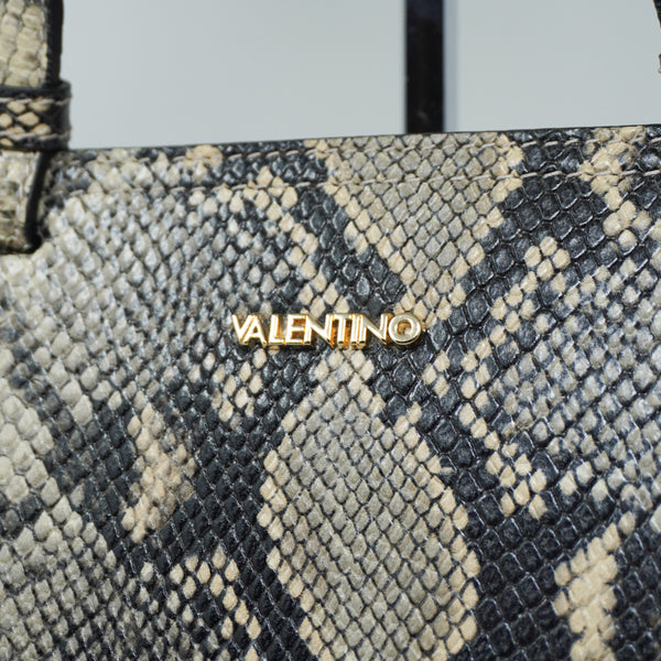 Valentino By Mario Valentino Olimpia Natural Snake Python Print Satchel Purse