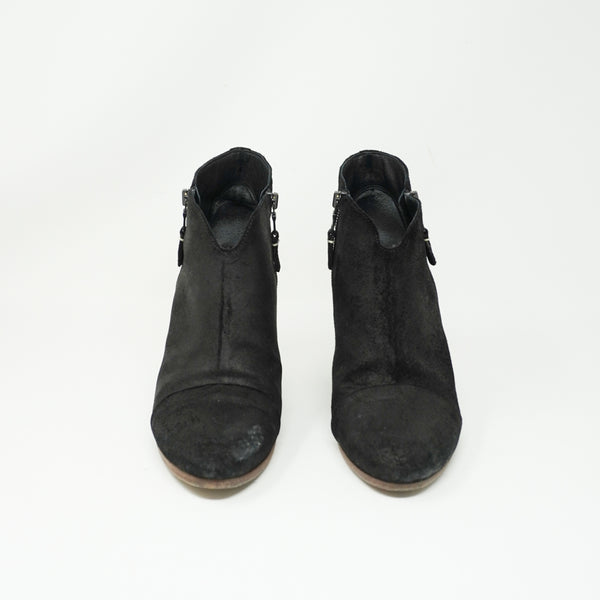 Rag & Bone Women's Margot Genuine Suede Leather Stacked Heel Ankle Booties 10