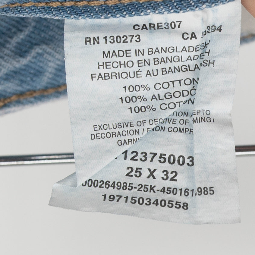 NEW Wrangler Retro Bailey High Rise Wide Leg Cotton Denim Jeans Blue 25 x 32