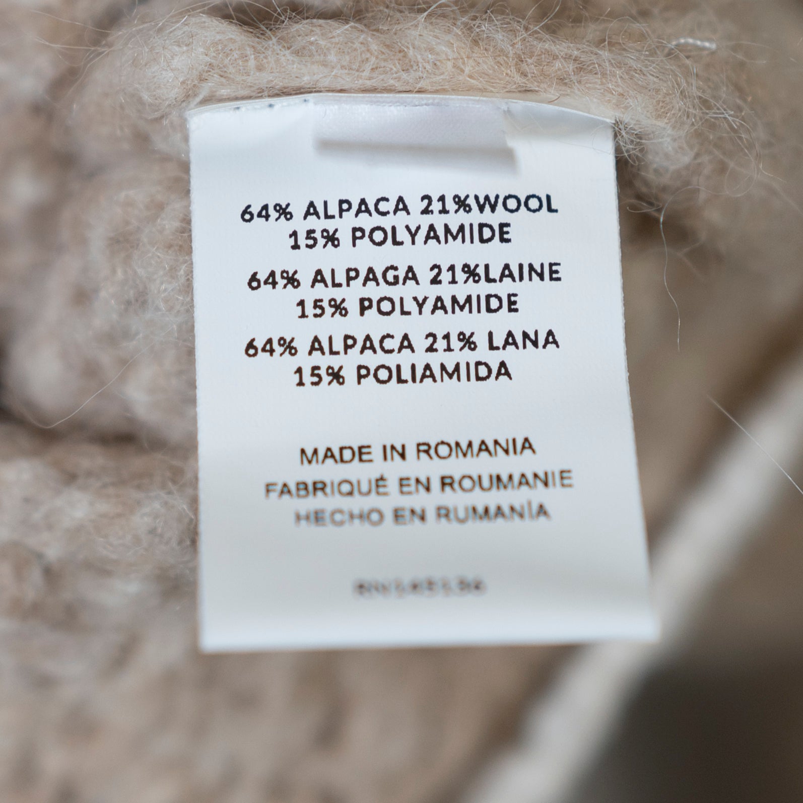 Naadam Wool Alpaca Fuzzy Knit Stretch Button Front Cardigan Sweater Beige Tan L