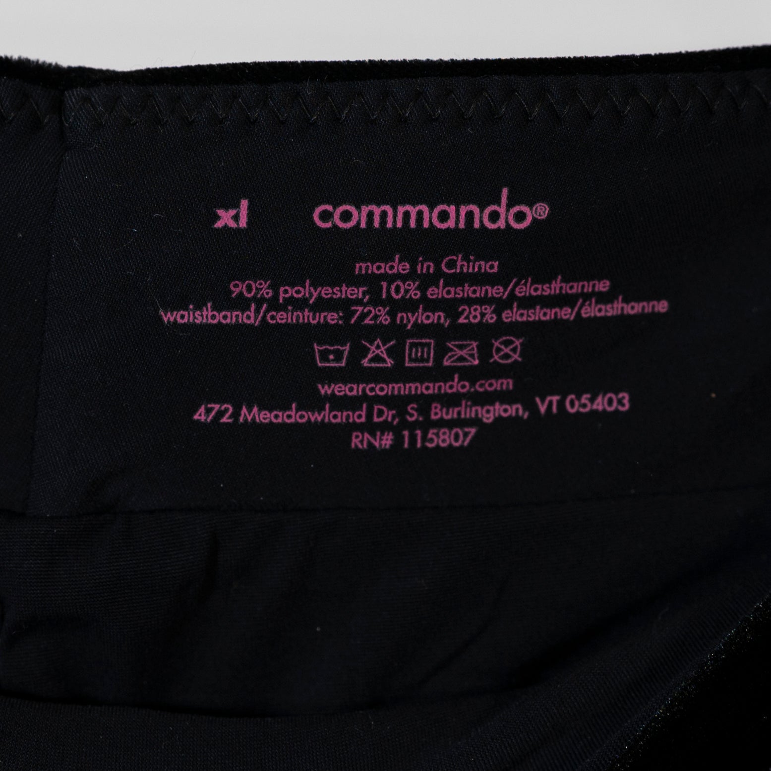 NEW Commando Velvet Velour Flare Bootcut Leggings Trousers Pants Black XL