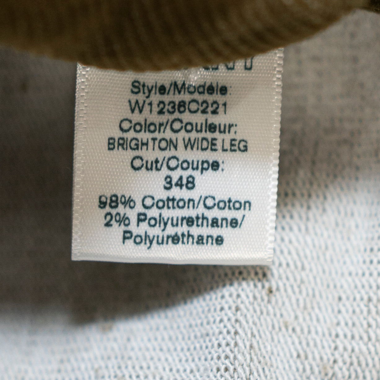 NEW Askk Brighton Wide Leg Velvet Velour Corduroy Pants Army Green 33
