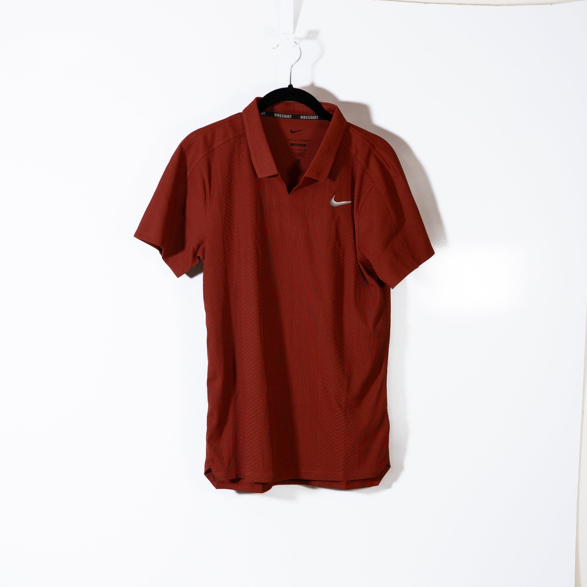 NEW Nike Men's Court Dri Fit Advantage Slam Short Sleeve Polo Shirt Orange XS