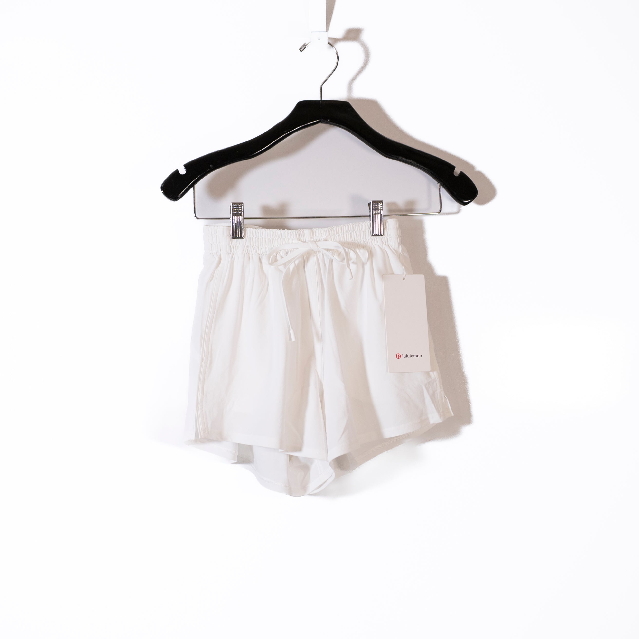 NEW Lululemon Lightweight Relaxed 3" Inseam Long Liner Athletic Shorts White 2