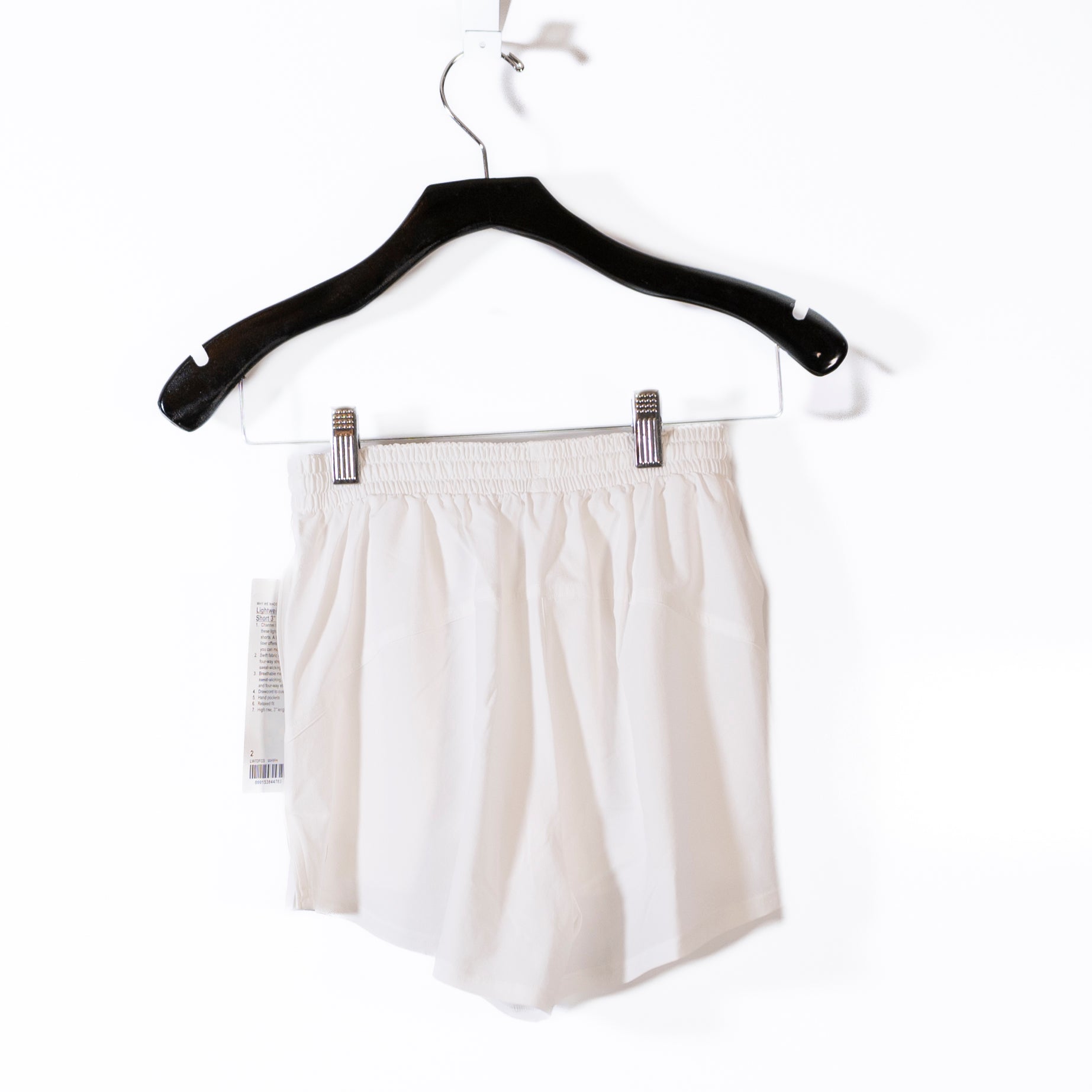NEW Lululemon Lightweight Relaxed 3" Inseam Long Liner Athletic Shorts White 2