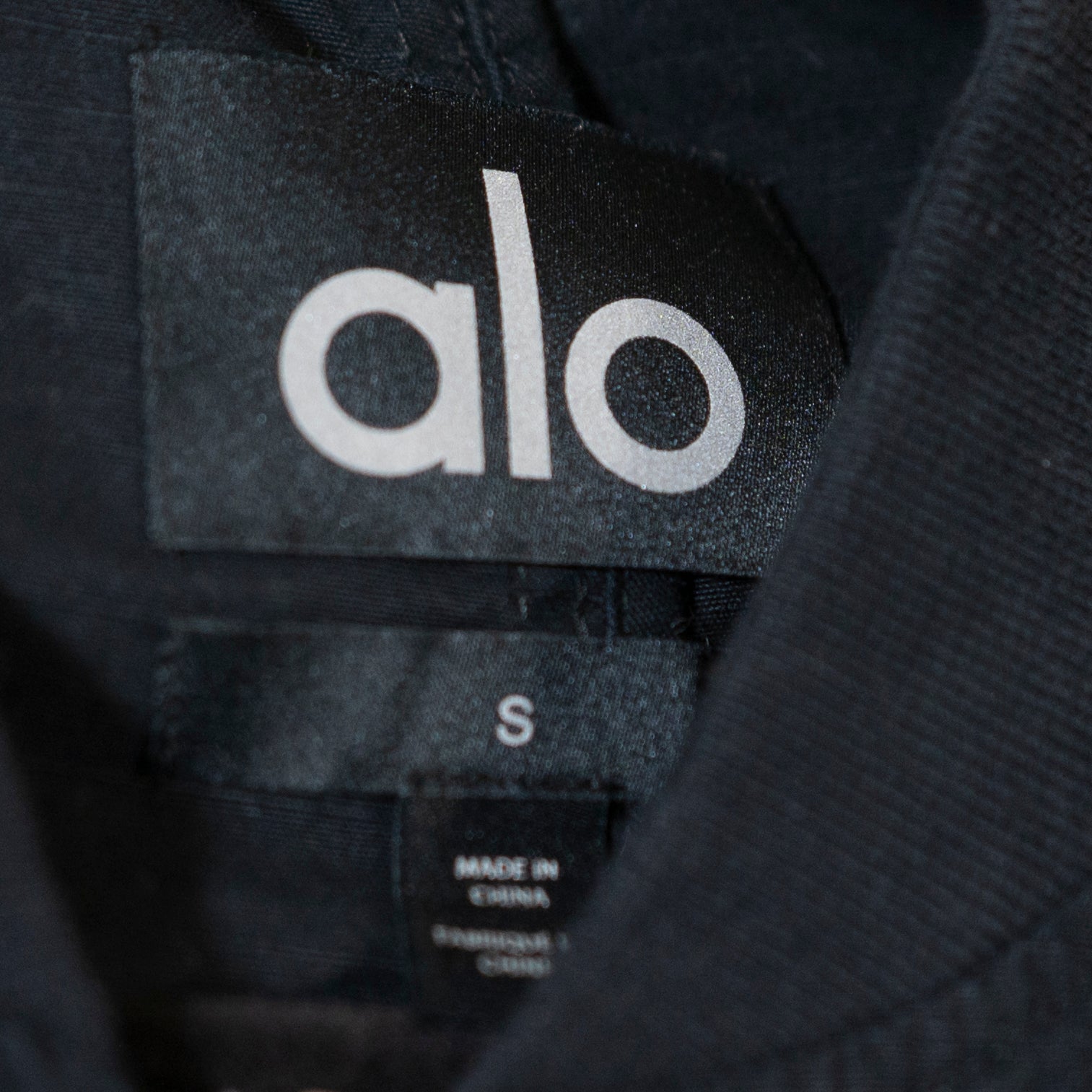 Alo Yoga Women's Division Ripstop Bomber Full Zip Collarless Jacket Black Small