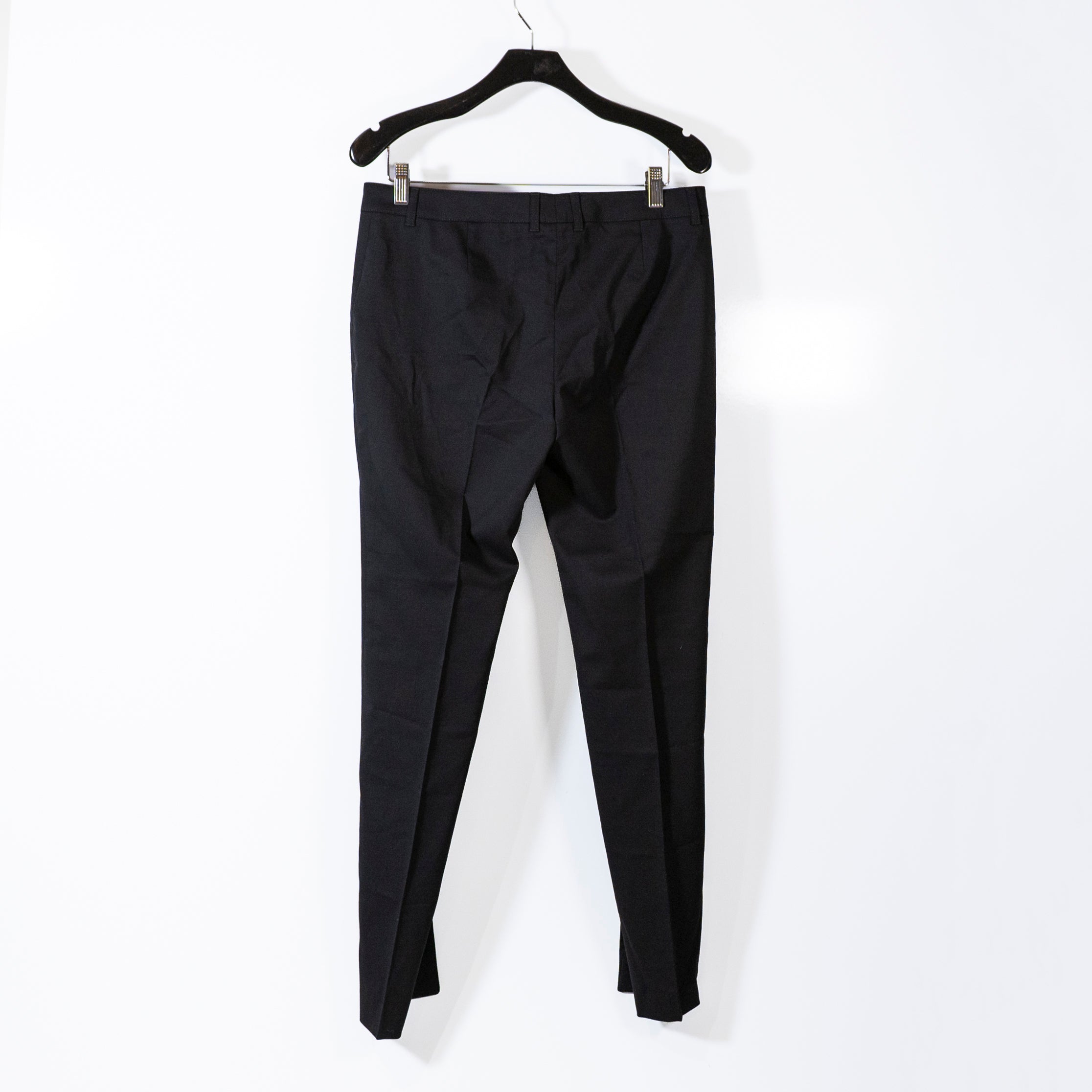 Burberry London Women's Wool Stretch Mid Rise Ankle Crop Trouser Pants Black 8