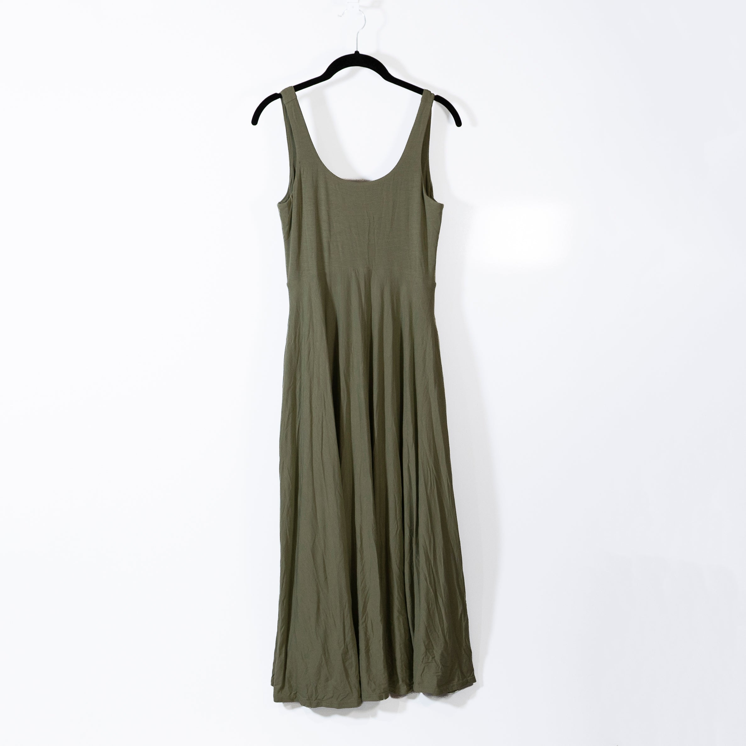 NEW Athleta Santorini Midi Jersey Knit Stretch Athleisure Dress Eucalyptus Olive