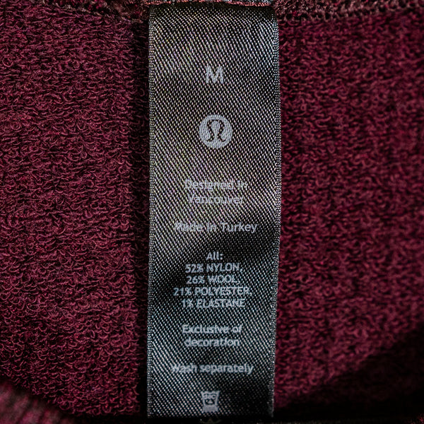 Lululemon At Ease Crew Long Sleeve Pullover Sweater Heathered Savannah Black M