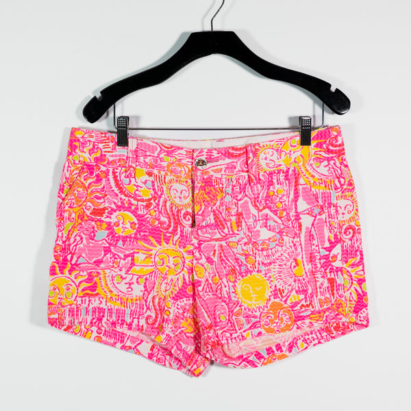 Lilly Pulitzer the Callahan Short Pink Pout Kinis In The Keys Cotton Texture 8