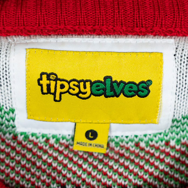 NEW Tipsy Elves Women's You Miss You Drink Game Ugly Christmas Holiday Sweater L