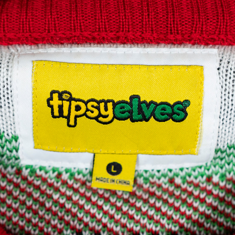 NEW Tipsy Elves Women's You Miss You Drink Game Ugly Christmas Holiday Sweater L
