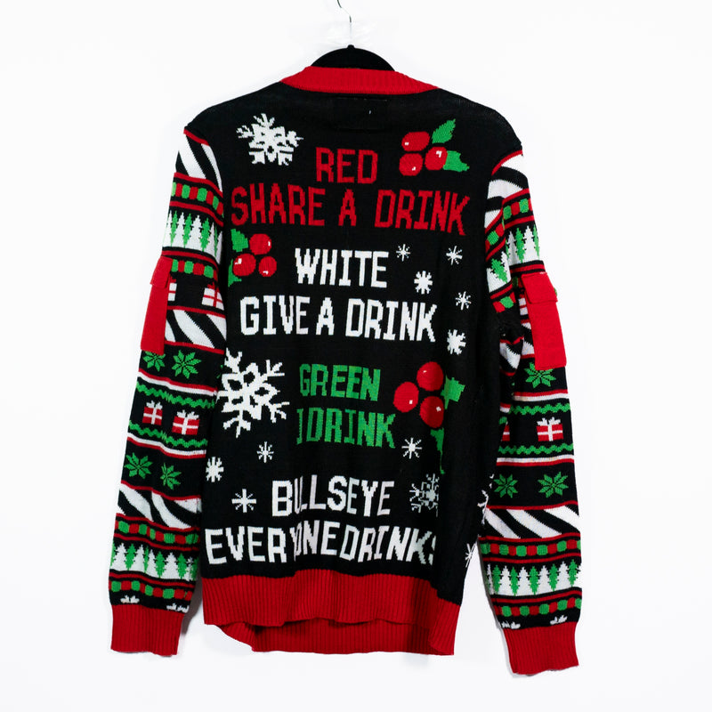 NEW Tipsy Elves Women's You Miss You Drink Game Ugly Christmas Holiday Sweater L