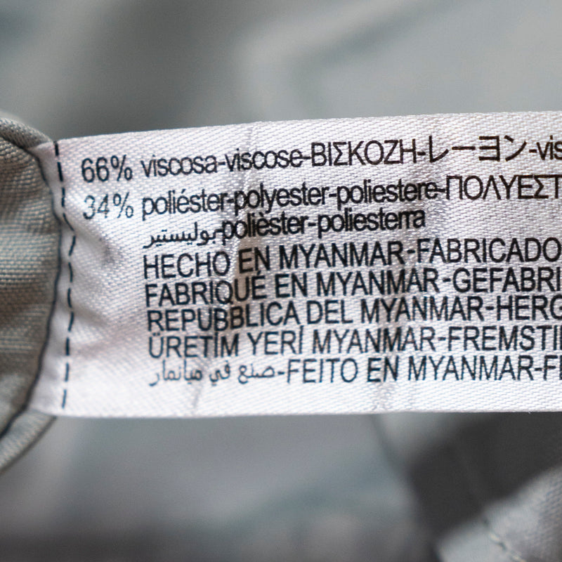 NEW Zara Sateen Satin Snap Button Front Collared Pocket Blouse Shirt Top Blue S