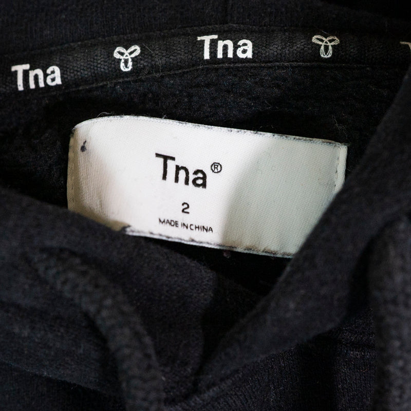 TNA Aritzia Fleece Boyfriend Oversized Pullover Hoodie Sweatshirt Sweater Black