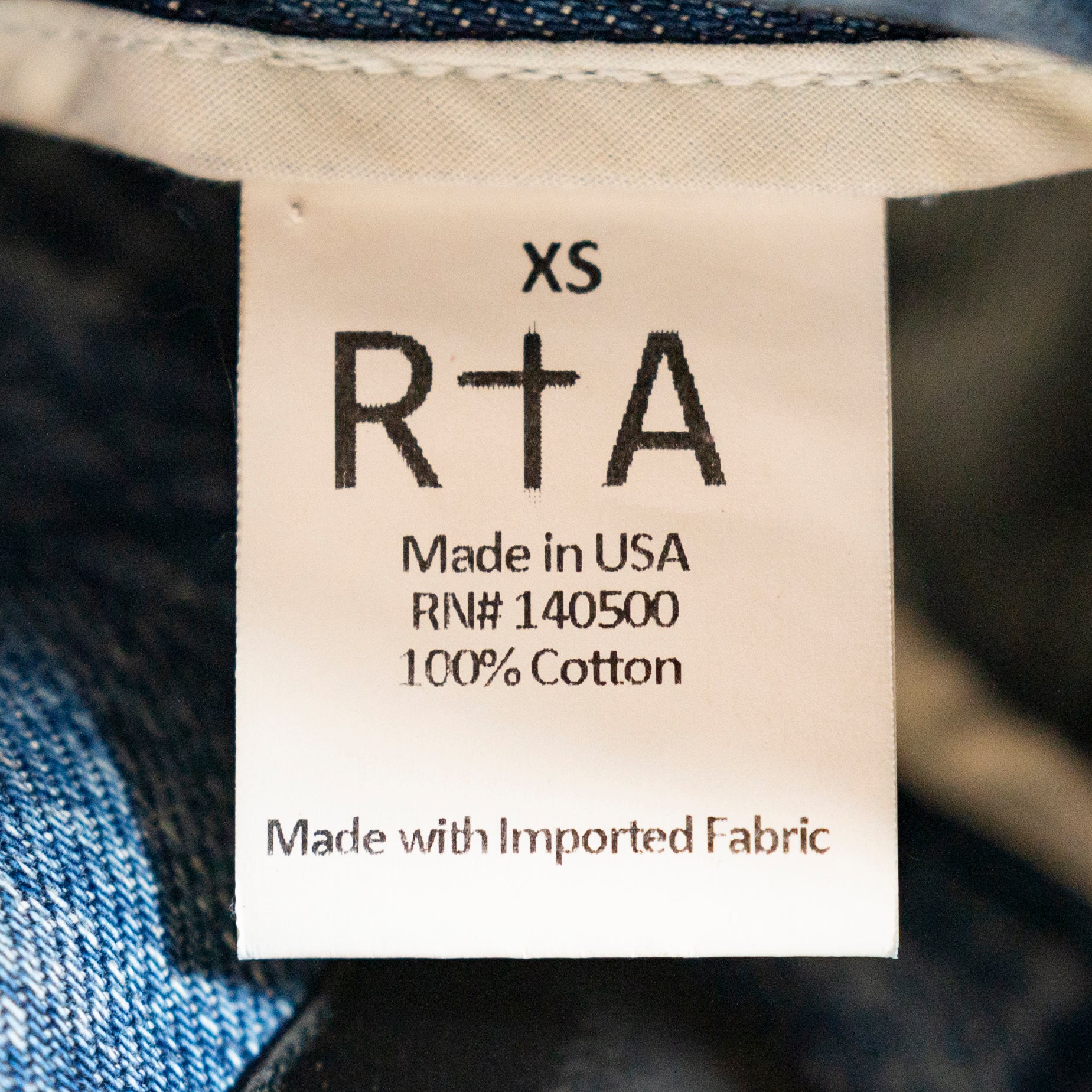 RTA Dallas Cotton Straight Leg Multi Pocket Cargo Denim Jeans Pants Blue XS