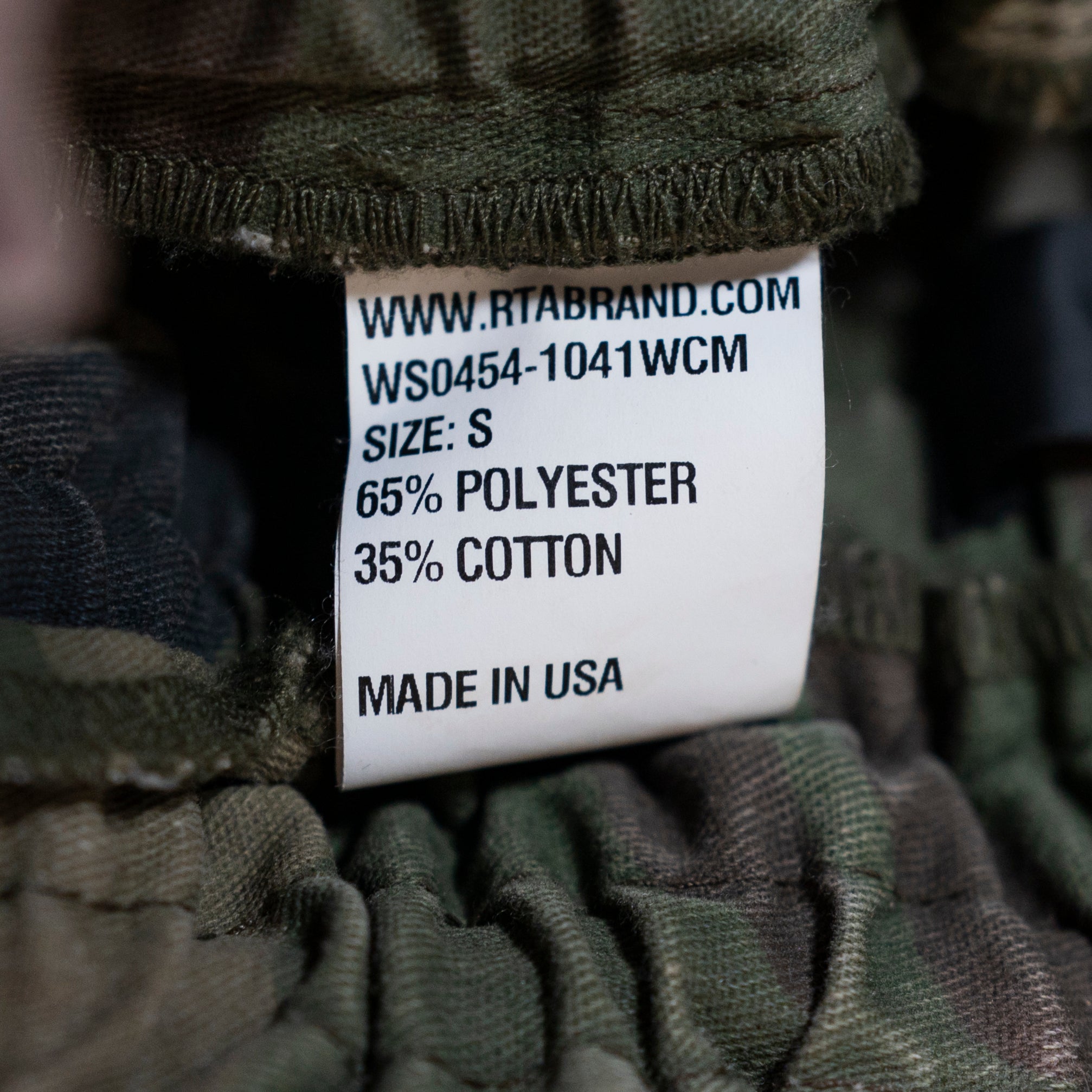 RTA Cotton Blend Stretch Waist Straight Leg Army Camo Print Pattern Pants Small