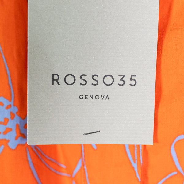 NEW Rosso35 Genova Floral Sketch Print Pattern Cotton Button Front Midi Dress