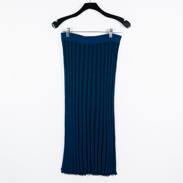 NEW Club Monaco Priyana Cotton Blend Knit Stretch Jupe Navy Blue Marine Skirt S