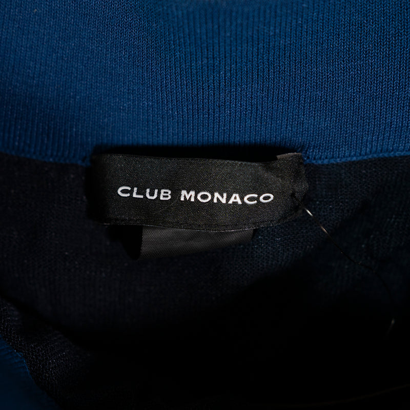 NEW Club Monaco Priyana Cotton Blend Knit Stretch Jupe Navy Blue Marine Skirt S