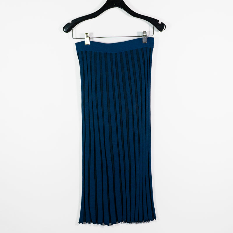 NEW Club Monaco Priyana Cotton Blend Knit Stretch Jupe Navy Blue Marine Skirt S