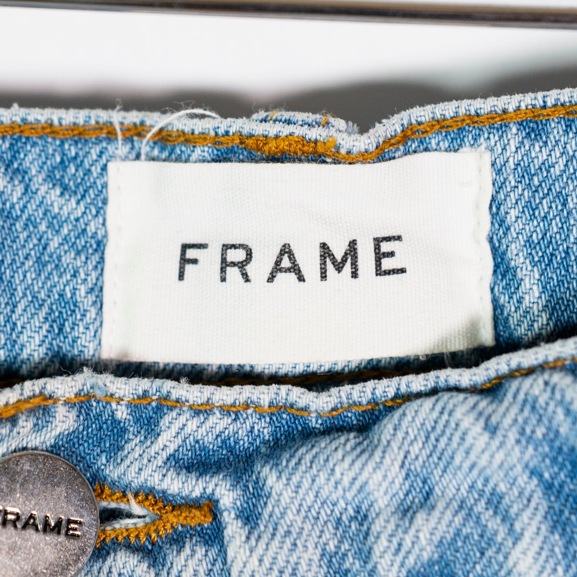 Frame Denim Women's Le Slouch Bermuda Cotton Distressed Raw Edge Hem Jean Shorts