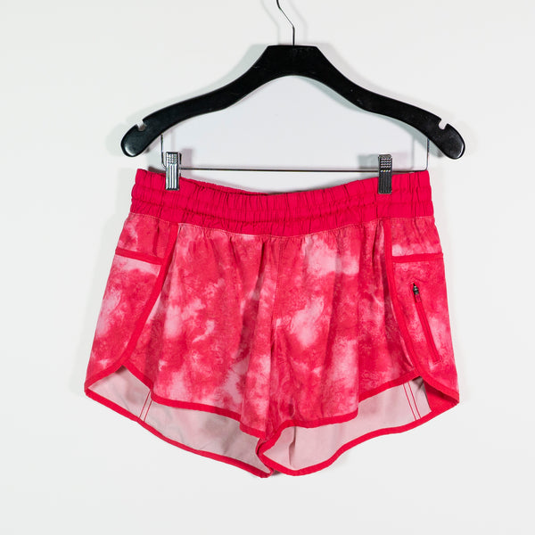 Lululemon Women's Tracker Athletic Short IV Tidal Trip Boom Juice Neon Pink 12