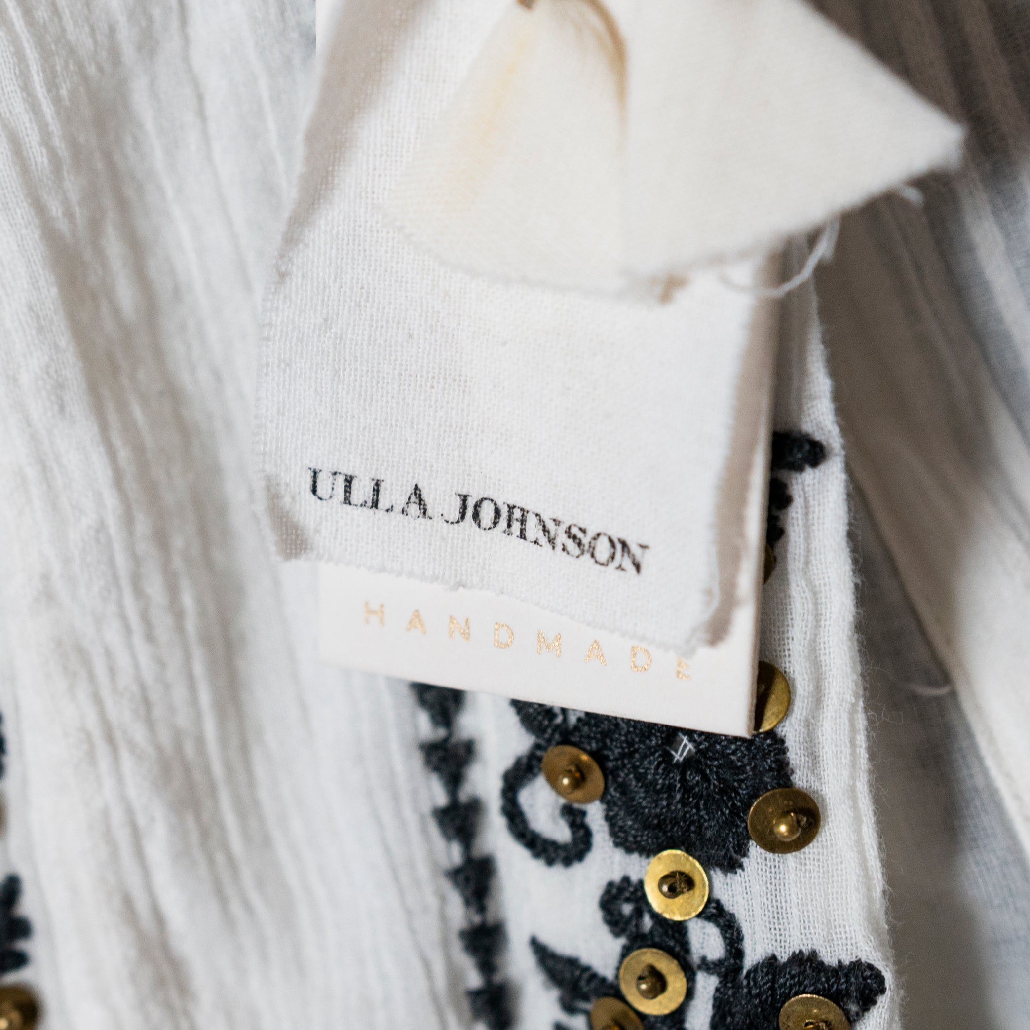 NEW Ulla Johnson Alma Cotton Gauze Sequin Beaded Embroidered Tiered Maxi Dress 2