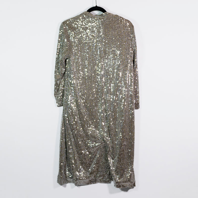 NEW Mare Mare x Anthropologie Sequin Glitter Embellished Longline Duster Sweater