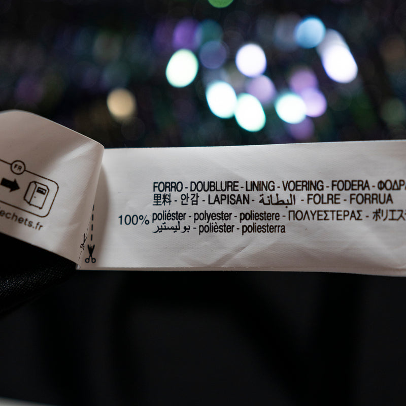 NEW Zara Festive Days Metallic Glitter Sparkle Embellished Ruched Mini Dress XS