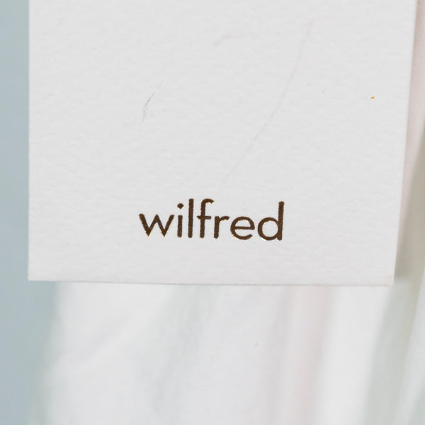 NEW Wilfred Aritzia Allegoria Cotton Poplin Smocked Puff Short Sleeve Midi Dress