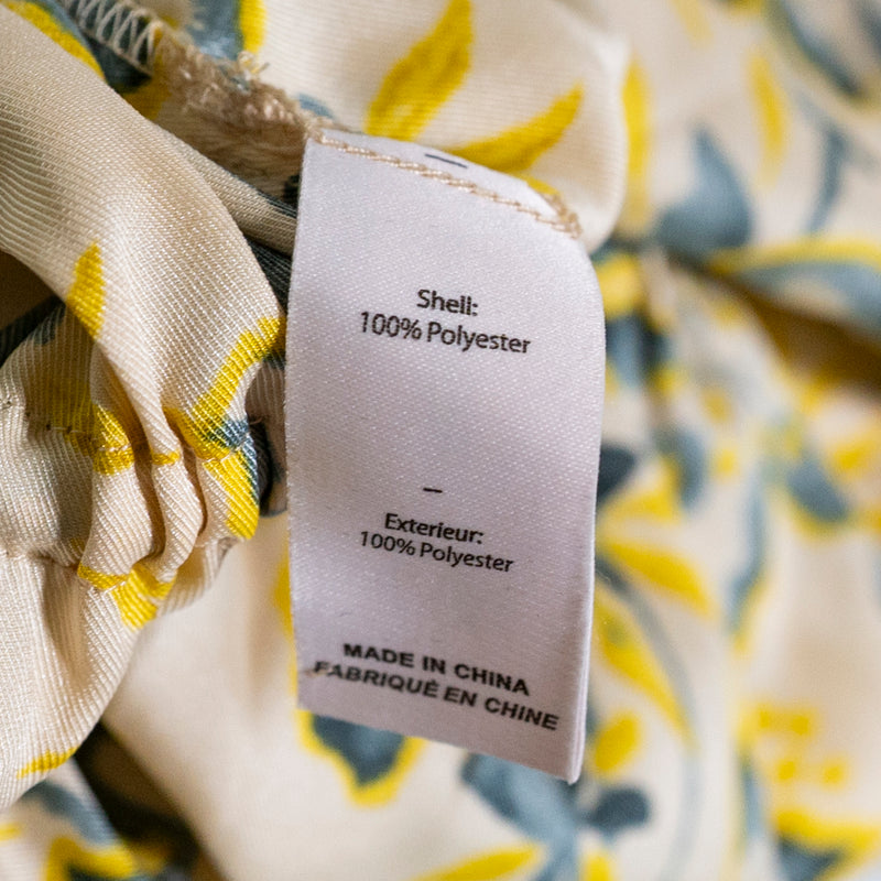 NEW Cinq A Sept Raelynn Satin Floral Flower Print Pattern Ruched Blouse Pomelo