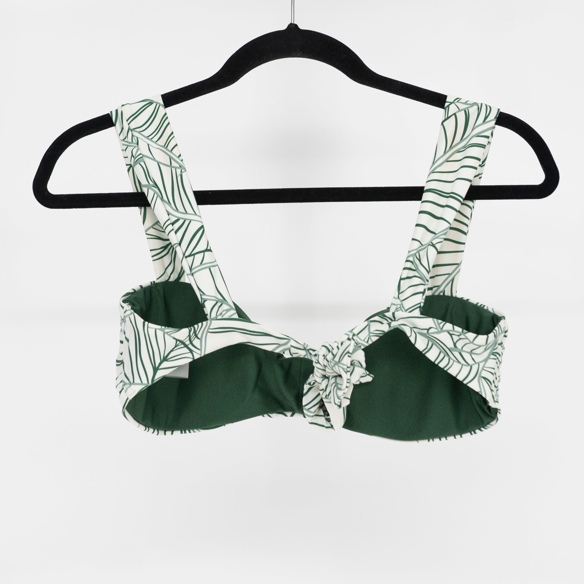 Palmacea Kiva Bathing Suit Swim Bikini Top Green Tropical Pattern