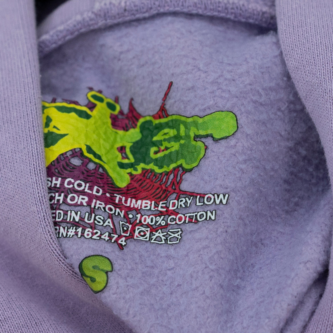 Sp5der Hares The Slime Hoodie Lavender Purple Heavyweight Spider Web Hoodie S