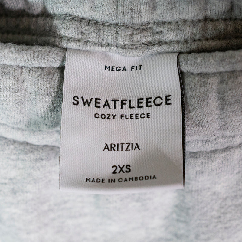 Aritzia Mega Fit Sweatfleece Cotton Cozy Fleece Lined Cargo Maxi Skirt Gray XXS