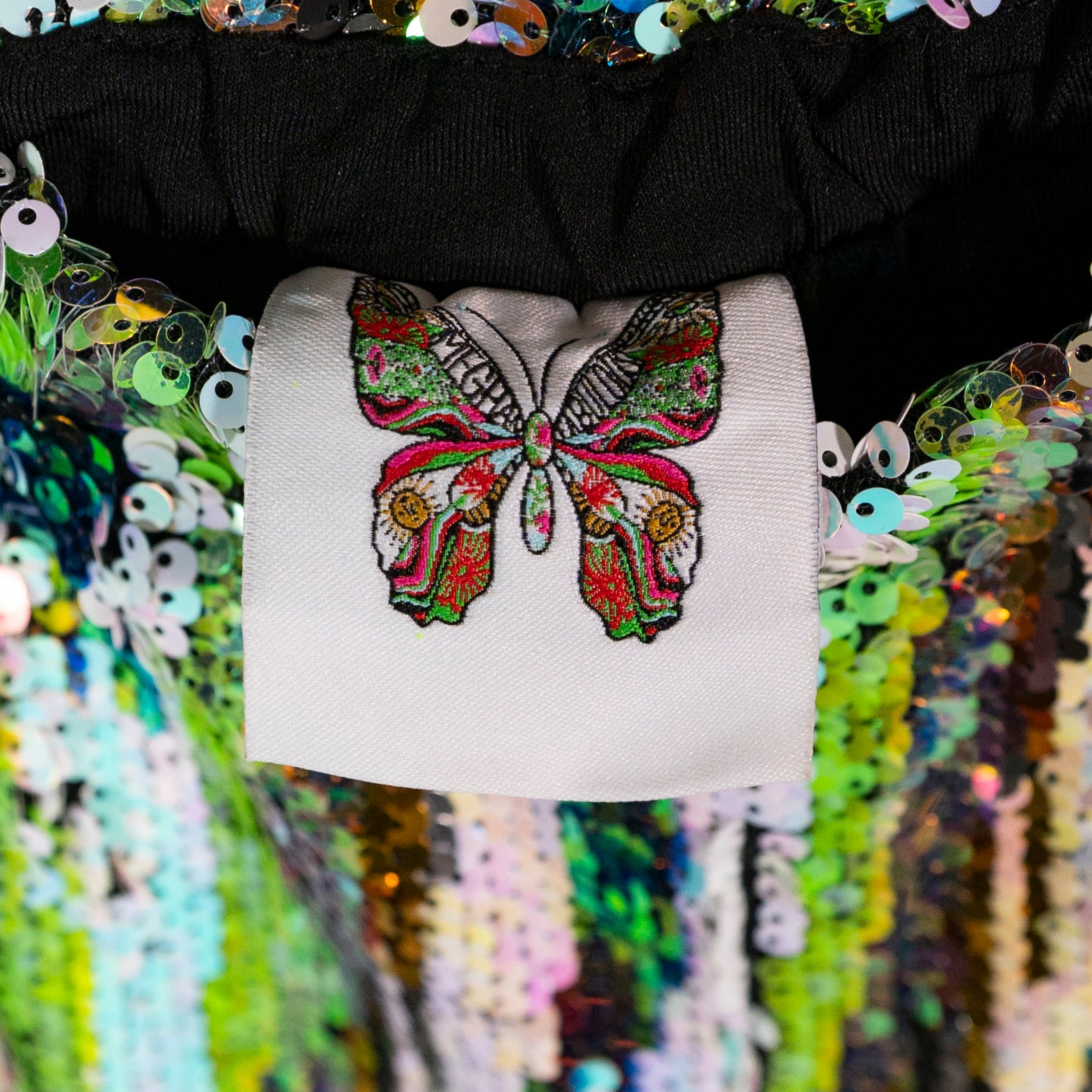 Meghan Fabulous LA Sequin Glitter Sparkle Party Chic Flare Pants Lime Glitter XS