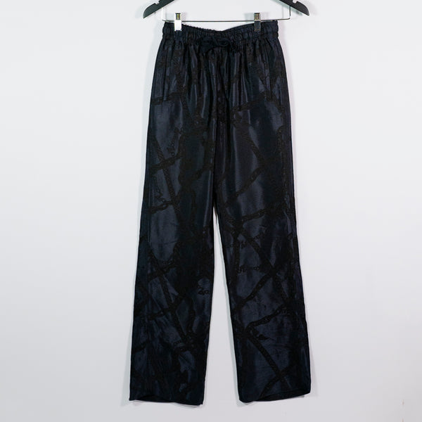 Zadig &amp; Voltaire Pomy Jac Chains Sateen Print Pattern Straight Leg Trouser Pants