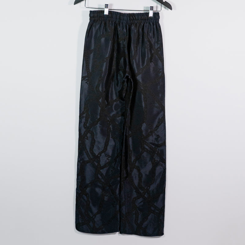 Zadig &amp; Voltaire Pomy Jac Chains Sateen Print Pattern Straight Leg Trouser Pants