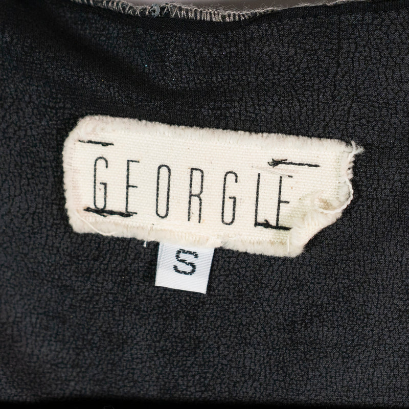 Georgie Sequin Glitter Sparkle Embellished Sleeveless Moto Vest Jacket Small