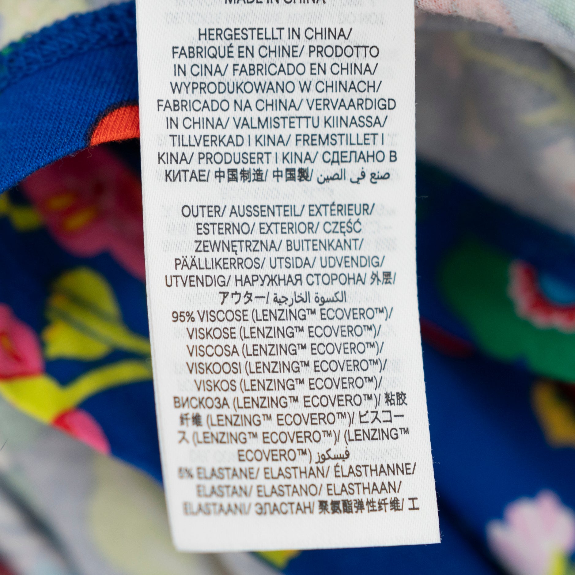 Boden Rebecca Jersey Knit Stretch V Neck Midi Tea Dress Blue Wildflower Cluster