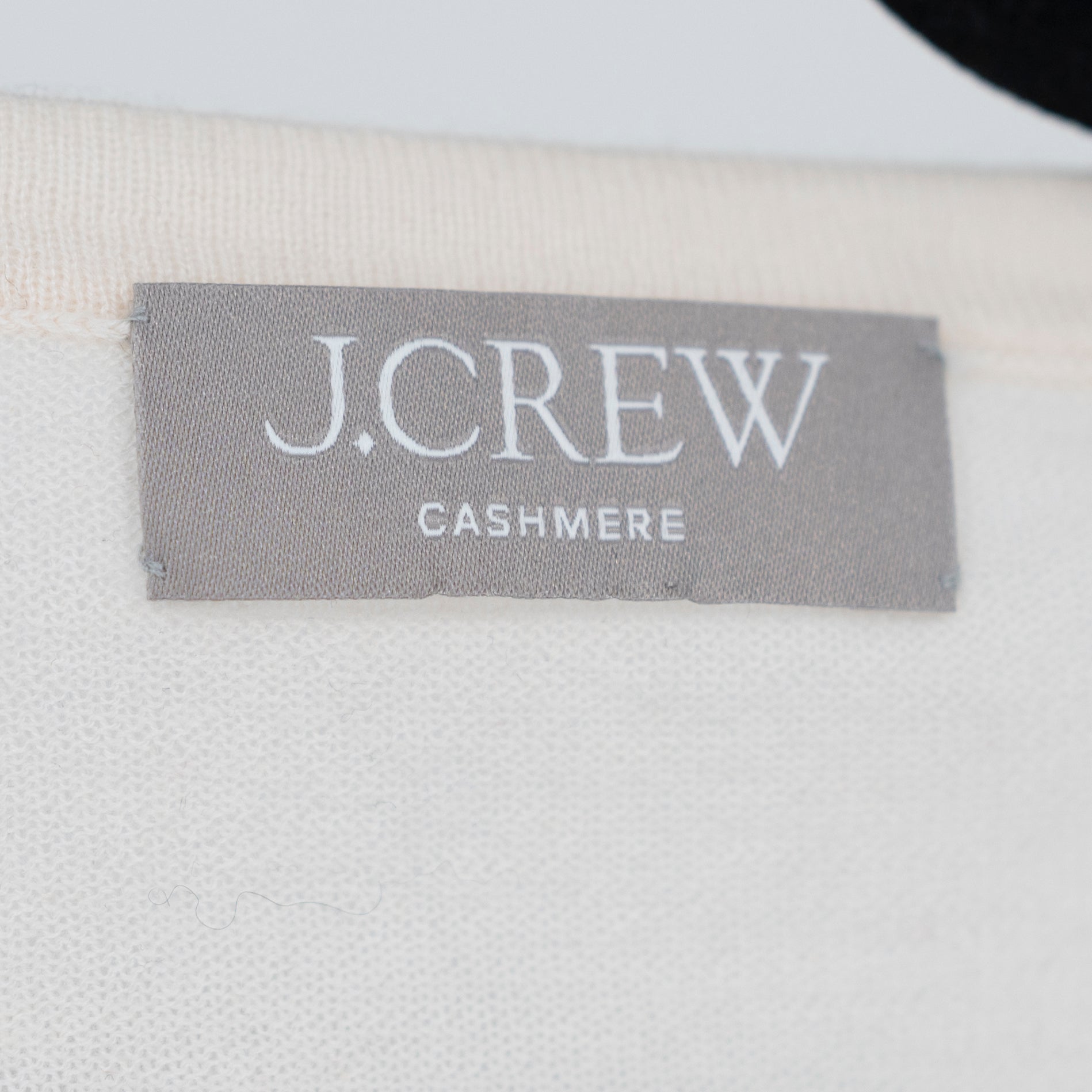 J. Crew Women's Featherweight Cashmere Knit Cardigan Sweater Snow Ivory XL